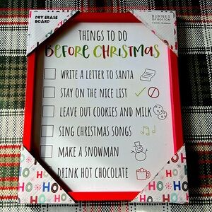 Things to do before Christmas: Dry erase board